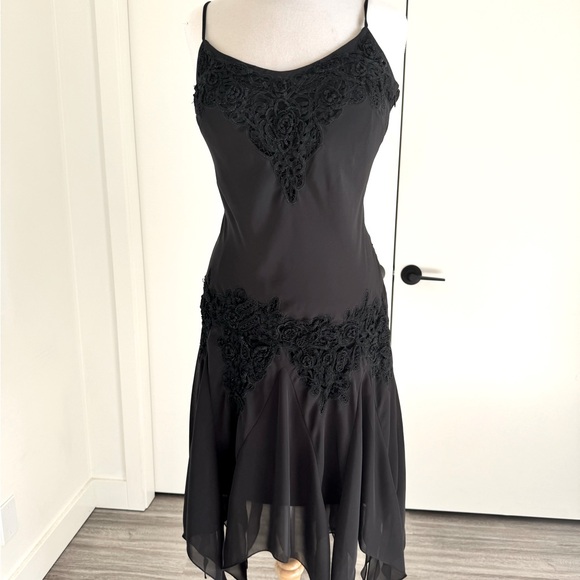 vintage 90s asymmetrical midi dress - Picture 1 of 3